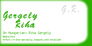 gergely riha business card